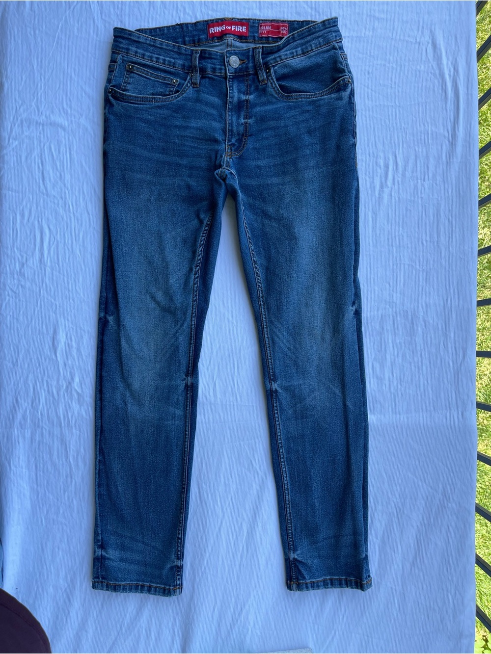 Ring of Fire Slim Fit Jeans Mens 30x30 Marine Blue Denim RYB059430